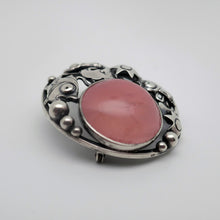 Load image into Gallery viewer, Niels Erik From. Skønvirke fish brooch in sterling silver and rose quartz. Danish design from the 1950s.