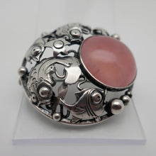 Load image into Gallery viewer, Niels Erik From. Skønvirke fish brooch in sterling silver and rose quartz. Danish design from the 1950s.
