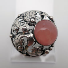 Load image into Gallery viewer, Niels Erik From. Skønvirke fish brooch in sterling silver and rose quartz. Danish design from the 1950s.