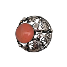Load image into Gallery viewer, Niels Erik From. Skønvirke fish brooch in sterling silver and rose quartz. Danish design from the 1950s.