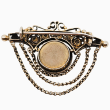 Afbeelding in Gallery-weergave laden, Broche victorienne en vermeil et micromosaïque italienne, souvenir du Grand Tour, années 1870-1910