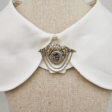 Afbeelding in Gallery-weergave laden, Broche victorienne en vermeil et micromosaïque italienne, souvenir du Grand Tour, années 1870-1910