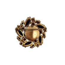 Afbeelding in Gallery-weergave laden, Broche vintage en pierres du Rhin et perles, années 1950-1960