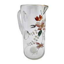 Load image into Gallery viewer, Carafe en verre émaillé à décor de fleurs et muguet, vers 1900 Le Charme des Violettes - Brocante en ligne