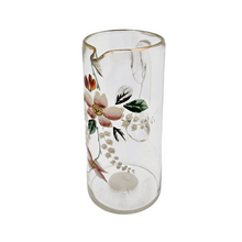Load image into Gallery viewer, Carafe en verre émaillé à décor de fleurs et muguet, vers 1900 Le Charme des Violettes - Brocante en ligne