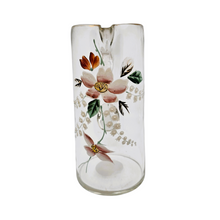 Load image into Gallery viewer, Carafe en verre émaillé à décor de fleurs et muguet, vers 1900 Le Charme des Violettes - Brocante en ligne