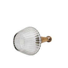 Load image into Gallery viewer, Carafon en cristal gravé et monture en métal doré, vers 1930-1950 Le Charme des Violettes - Brocante en ligne