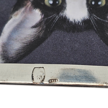 Load image into Gallery viewer, Carnet de bal ou porte-photos en argent 835 guilloché, années 1930-1940