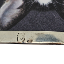 Load image into Gallery viewer, Carnet de bal ou porte-photos en argent 835 guilloché, années 1930-1940