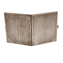 Load image into Gallery viewer, Carnet de bal ou porte-photos en argent 835 guilloché, années 1930-1940 Le Charme des Violettes - Brocante en ligne