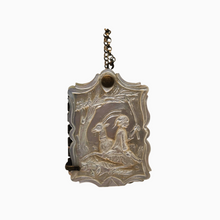 Load image into Gallery viewer, Carnet de bal ancien en nacre sculptée – scène pastorale, Belle Époque, vers 1880-1900 Le Charme des Violettes - Brocante en ligne