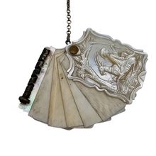 Load image into Gallery viewer, Carnet de bal ancien en nacre sculptée – scène pastorale, Belle Époque, vers 1880-1900 Le Charme des Violettes - Brocante en ligne
