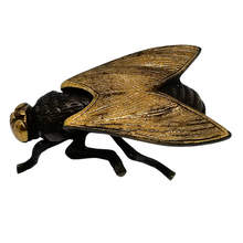 Charger l'image dans la galerie, Cendrier vintage en bronze à double patine en forme de mouche, années 1970