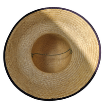 Afbeelding in Gallery-weergave laden, Chapeau de paille vintage et foulard en soie