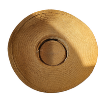 Load image into Gallery viewer, Chapeau-Capeline New Look en paille et foulard vintage, années 1950