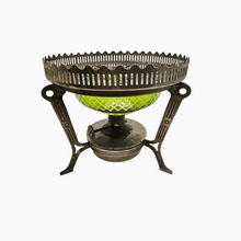 Load image into Gallery viewer, Chauffe théière Art déco en métal et verre, années 1920