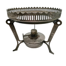 Load image into Gallery viewer, Chauffe théière Art déco en métal et verre, années 1920