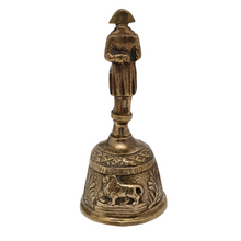 Load image into Gallery viewer, Memory of Waterloo. Old bronze table bell with the effigy of Napoleon
