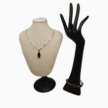 Afbeelding in Gallery-weergave laden, Ketting met hanger en Italiaanse designerarmband in 925 zilver bezet met gouden Baltische barnsteen