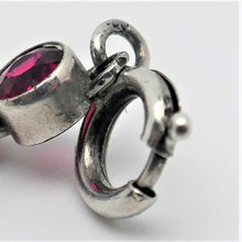 Charger l'image dans la galerie, Collier ancien grenats et argent massif