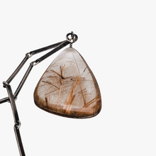 Afbeelding in Gallery-weergave laden, Collier "Herbier" en argent 800 et verre fusionné, vers 1970