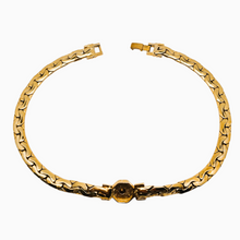 Charger l'image dans la galerie, Collier vintage en métal doré et strass, années 1980 Le Charme des Violettes - Brocante en ligne