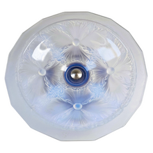 Charger l'image dans la galerie, Coupe Art déco en verre opalescent moulé sur monture chromée et base en bois, vers 1930 Le Charme des Violettes - Brocante en ligne