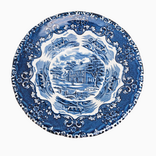 Load image into Gallery viewer, WH Grindley Staffordshire England, duo de coupelles bleues et blanches, années 1950