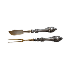 Load image into Gallery viewer, Pair of fish service cutlery in 800 silver-filled silver