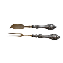 Load image into Gallery viewer, Pair of fish service cutlery in 800 silver-filled silver