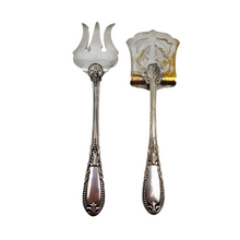 Load image into Gallery viewer, Couverts de service à entremets en métal argenté, fin XIXè - début XXè