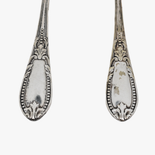 Load image into Gallery viewer, Couverts de service à entremets en métal argenté, fin XIXè - début XXè
