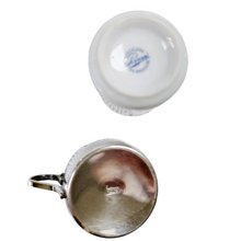 Load image into Gallery viewer, Cristofoli 90/Pozzani, Vintage suite of 8 silver-plated and porcelain espresso cups, 1960s