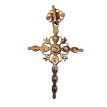 Charger l'image dans la galerie, Croix en argent et or, sertie de 15 diamants taille rose, fin XVIIIᵉ siècle Le Charme des Violettes - Brocante en ligne