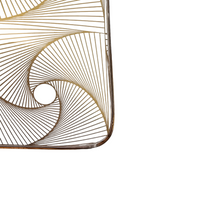 Load image into Gallery viewer, Crystal Art Glass MNFC Copenhague Danemark, ensemble de 3 plats Op Art 22 carats or Pinwheel Design Gold Finish , années 1960
