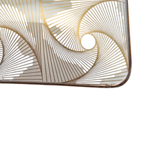 Load image into Gallery viewer, Crystal Art Glass MNFC Copenhague Danemark, ensemble de 3 plats Op Art 22 carats or Pinwheel Design Gold Finish , années 1960