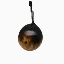 Load image into Gallery viewer, Pair of old rice spoons with dragon head and tail in horn and lacquer, Asia