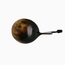 Load image into Gallery viewer, Pair of old rice spoons with dragon head and tail in horn and lacquer, Asia