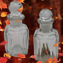 Charger l'image dans la galerie, Duo de flacons à parfum en verre taillé Belle Époque, vers 1890-1910 Le Charme des Violettes - Brocante en ligne
