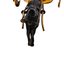 Load image into Gallery viewer, Encrier miniature Napoléon III au cheval et chariot, marbre, verre soufflé et métal doré ajouré, vers 1870 Le Charme des Violettes - Brocante en ligne