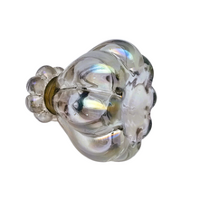 Load image into Gallery viewer, Encrier en verre soufflé godronné Belle Epoque, vers 1880-1910