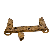 Charger l'image dans la galerie, Fermoir de sac ancien en celluloïd marbré façon écaille, années 1935-1950