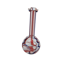 Charger l'image dans la galerie, Fiole à parfum en verre soufflé de Murano à filets rouges, blancs et bleus, vers 1880-1900 Le Charme des Violettes - Brocante en ligne