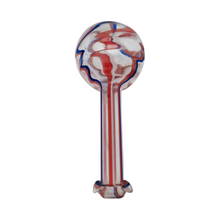 Charger l'image dans la galerie, Fiole à parfum en verre soufflé de Murano à filets rouges, blancs et bleus, vers 1880-1900 Le Charme des Violettes - Brocante en ligne