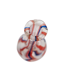 Charger l'image dans la galerie, Fiole à parfum en verre soufflé de Murano à filets rouges, blancs et bleus, vers 1880-1900 Le Charme des Violettes - Brocante en ligne