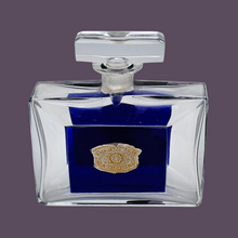 Afbeelding in Gallery-weergave laden, Val Saint Lambert, Flacon à parfum Art Déco en cristal bleu cobalt, années 1930-1940 Le Charme des Violettes - Brocante en ligne