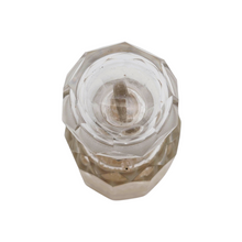 Afbeelding in Gallery-weergave laden, Petit flacon à sels en cristal taillé, fin XIXe siècle Le Charme des Violettes - Brocante en ligne