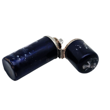 Charger l'image dans la galerie, Flacon à parfum ou à sels en argent émaillé bleu nuit à décor de putti et intérieur en vermeil, milieu XIXè siècle Le Charme des Violettes - Brocante en ligne