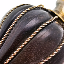 Load image into Gallery viewer, Edwardian perfume bottle in buffalo horn and chiseled brass, late 19th century.