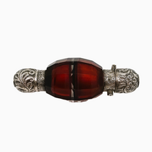 Load image into Gallery viewer, Victorian double perfume and salt bottle in ruby red cut crystal and chased silver, 1880-1890